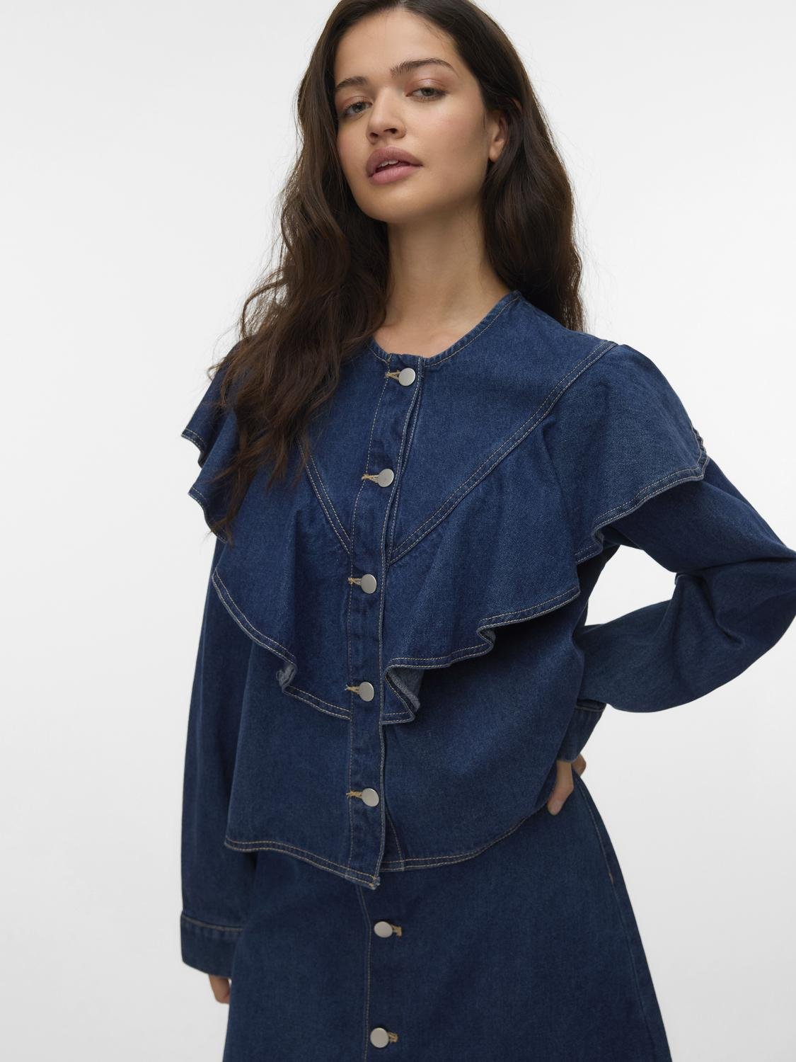 VMFIA Denim Shirt - Medium Blue Denim - VERO MODA & VILA Bergvik